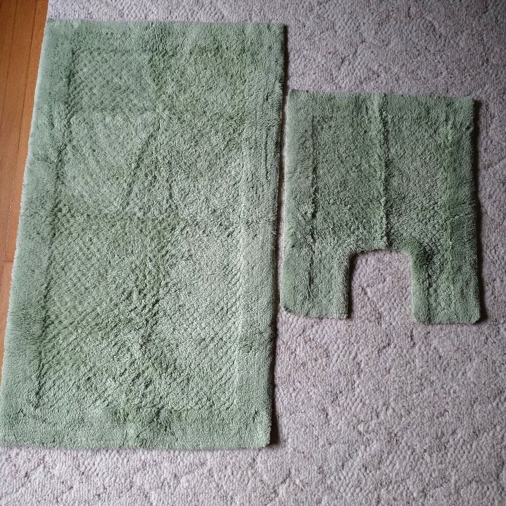 Spring Green Bath Rugs Set - Picture 2 of 5